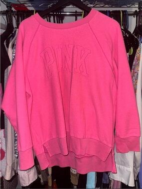 PINK Victoria's Secret Bright Pink Crewneck Sweatshirt